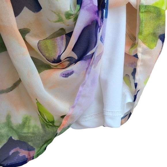 Modcloth Pastel Floral Maxi Dress with High Neckline, Sleeveless, Size Medium - Picture 8 of 12